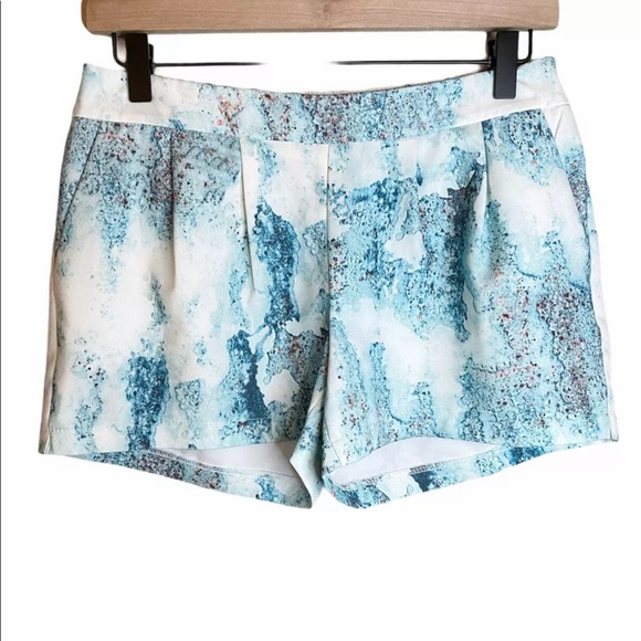Mossimo Supply Co. Pants - Mossimo WaterColor Blue Pleated Shorts